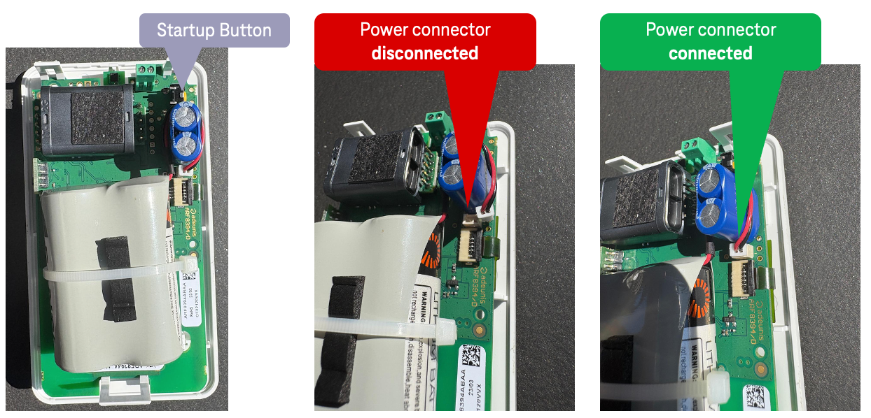 adeunis device after removing the cap