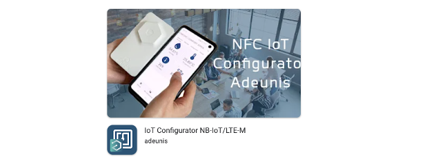 adeunis Android App in Google Playstore