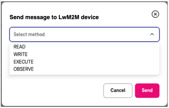 Send READ message to LwM2M device - first step
