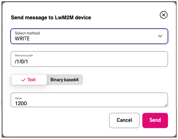 Send READ message to LwM2M device - second step